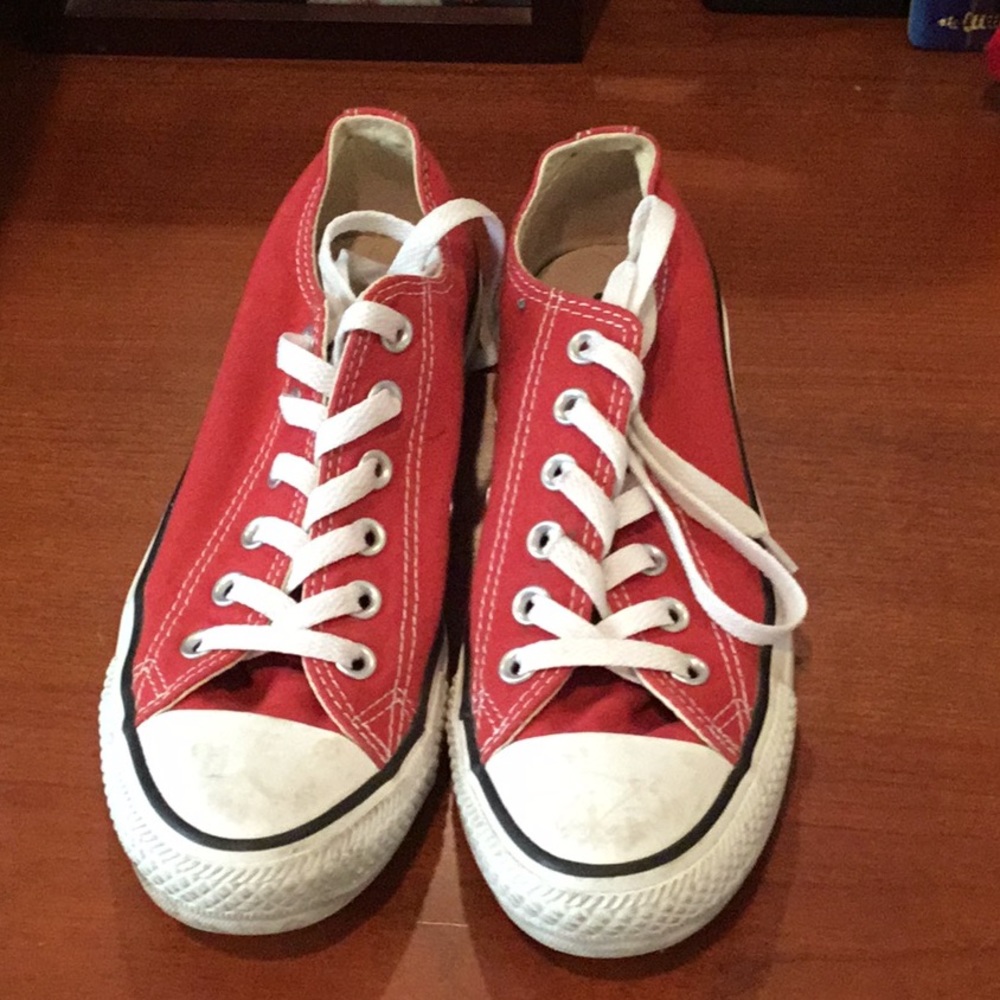 Red Converse sneakers
